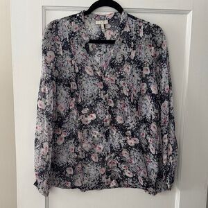 Joie Floral 100% silk floral Blouse